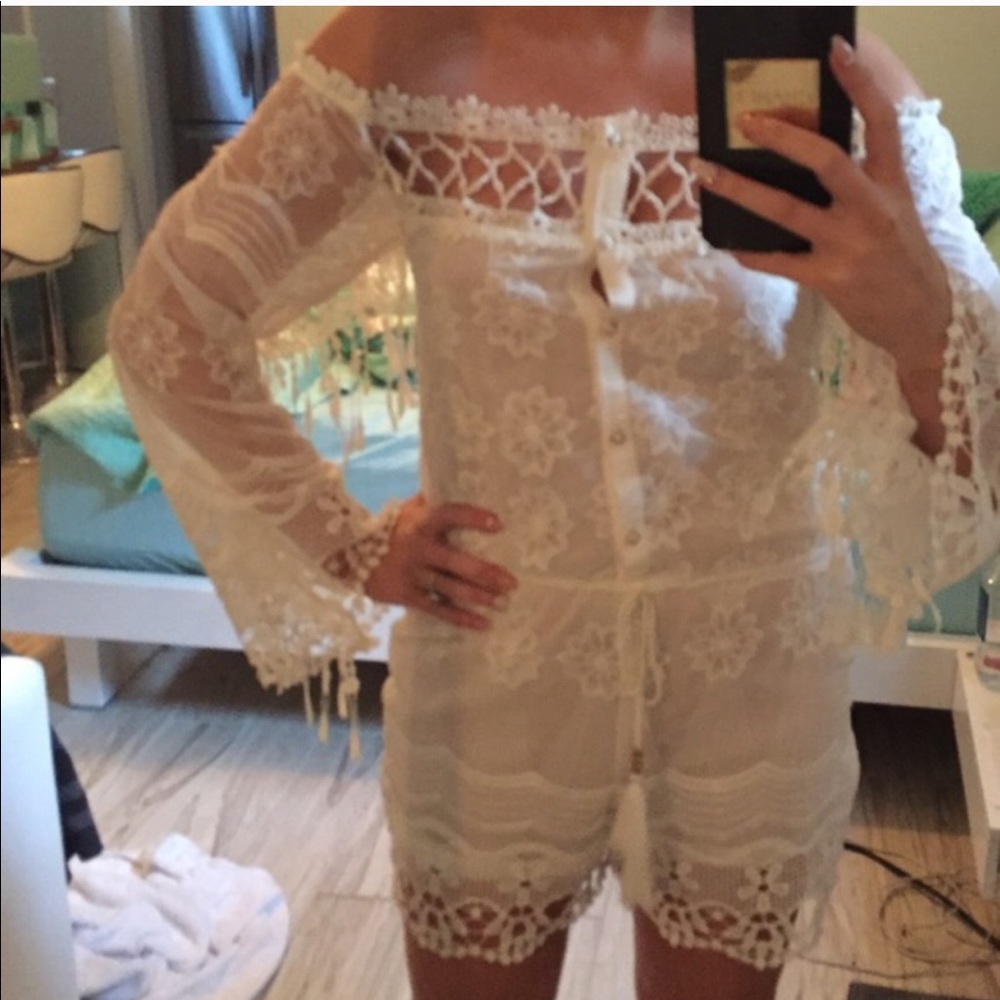 Delicate lace romper